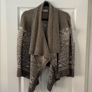 Abercrombie & Fitch Brown and Cream Women's Sweater, Size M
